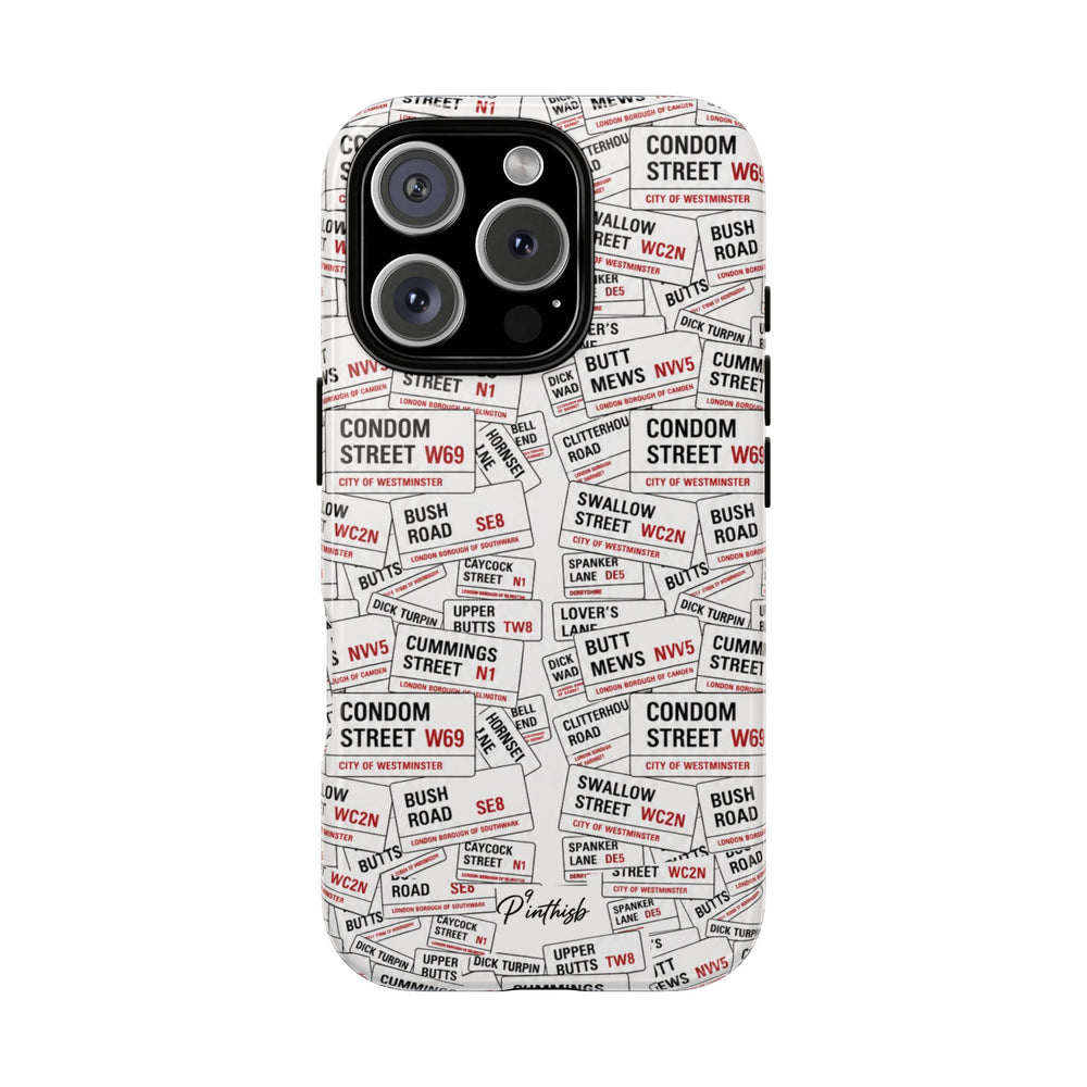 Cheeky London Street Signs Phone Case