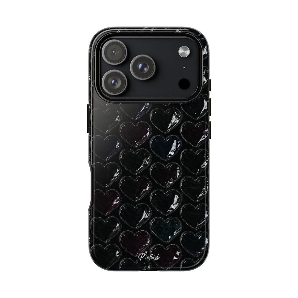 Black Pop Hearts Tough Case