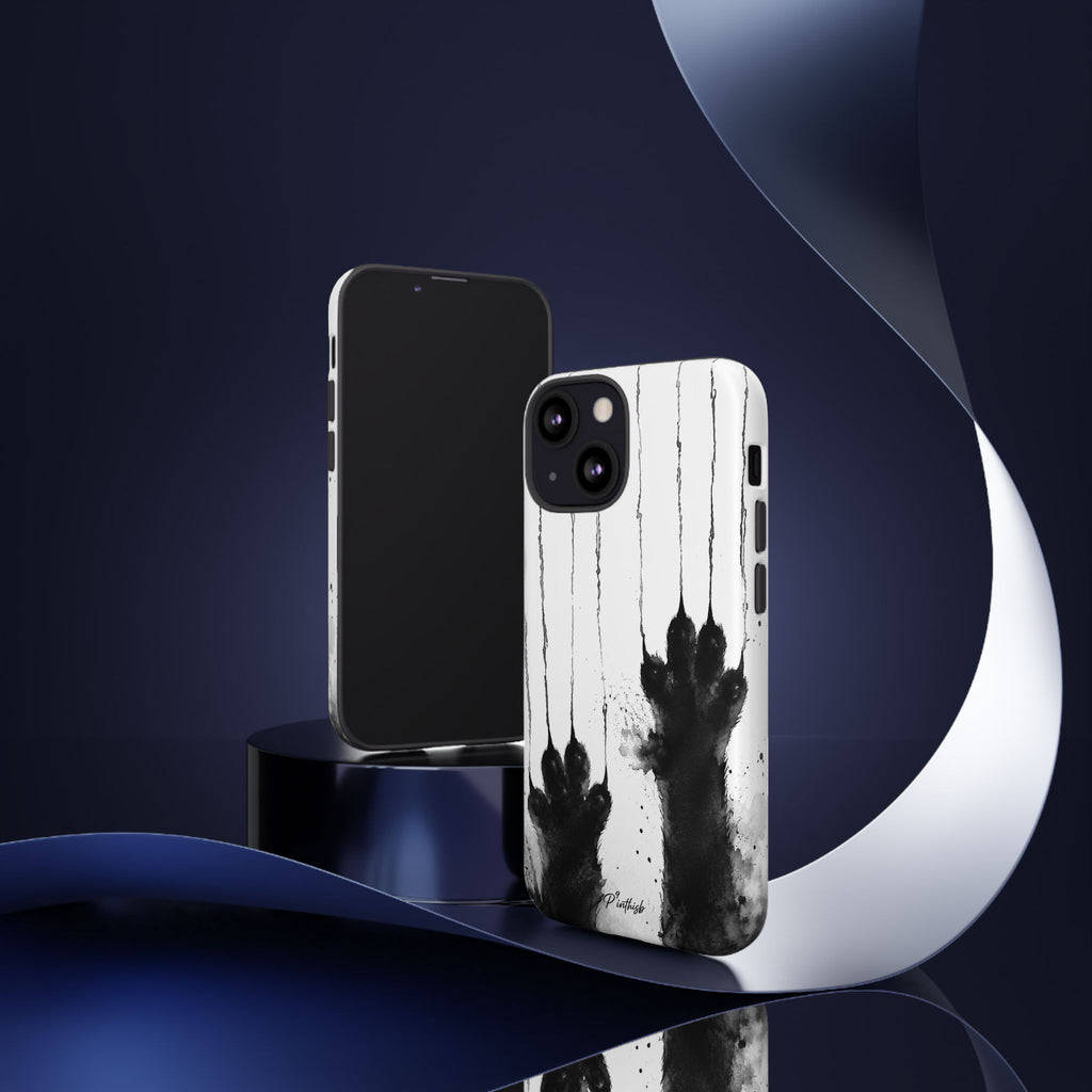 Black Ink Paw Print Tough Case