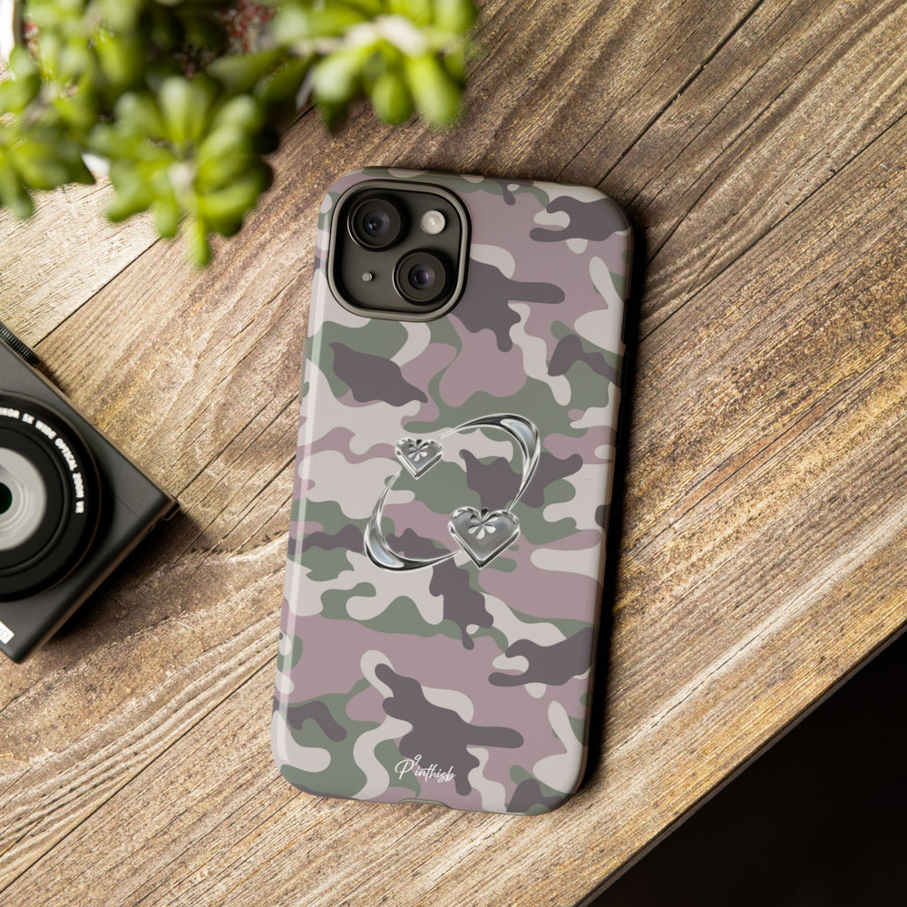 Camouflage Heart Tough Phone Case