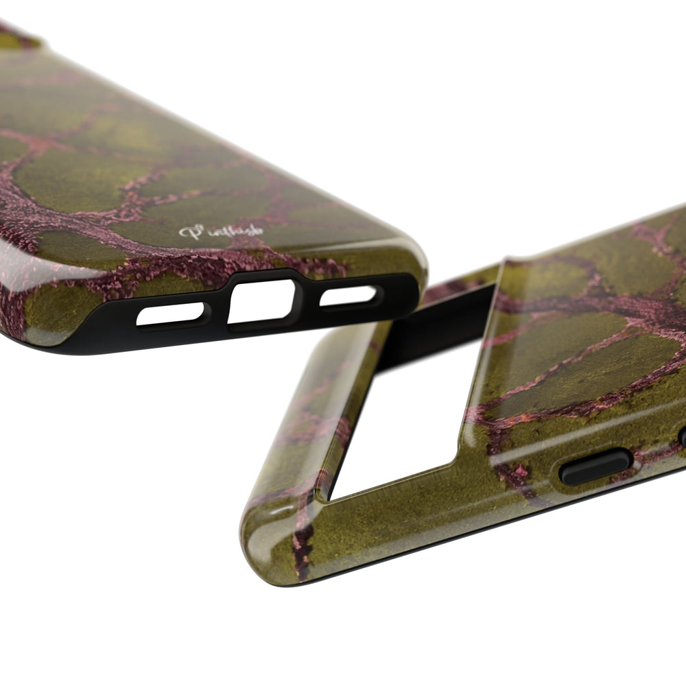 Olive & Rose Gold Tree Pattern Phone Case
