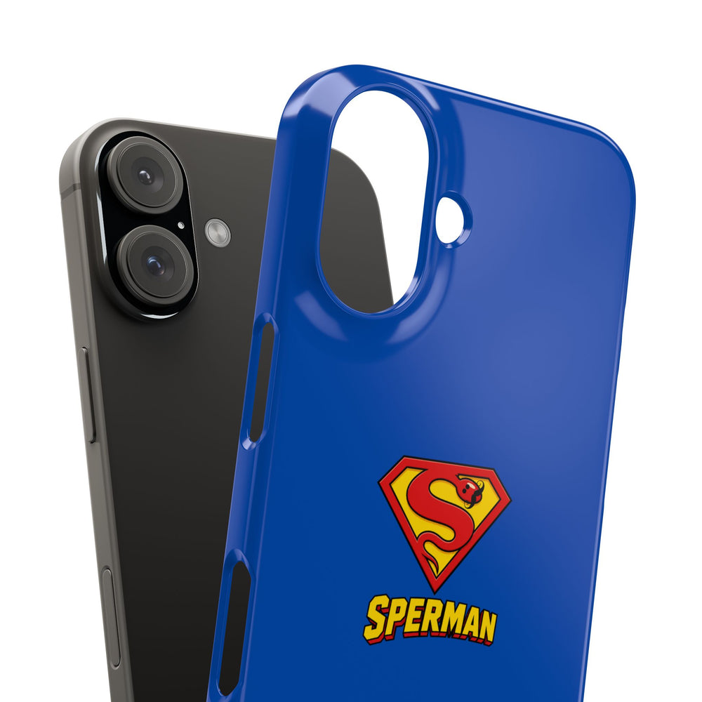 "SPERMAN" Parody Logo Snap Phone Case