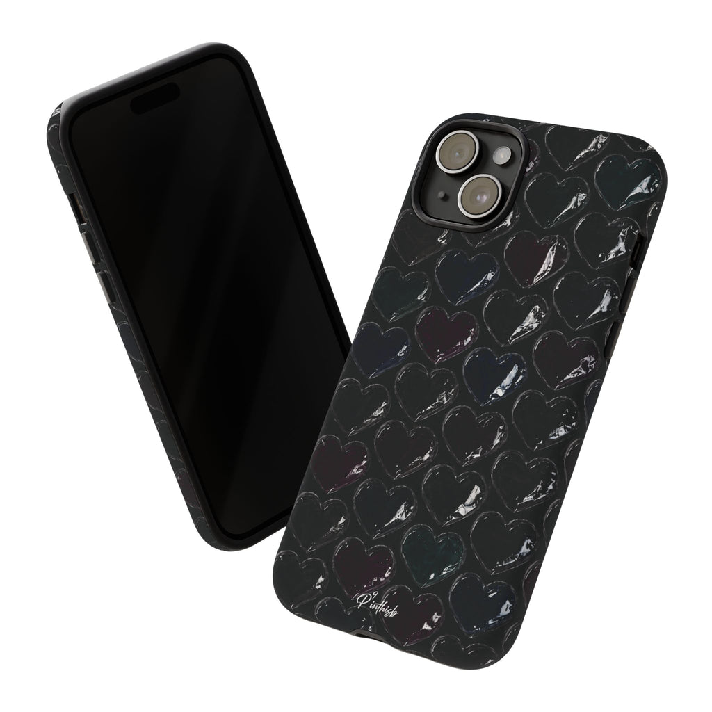 Black Pop Hearts Tough Case