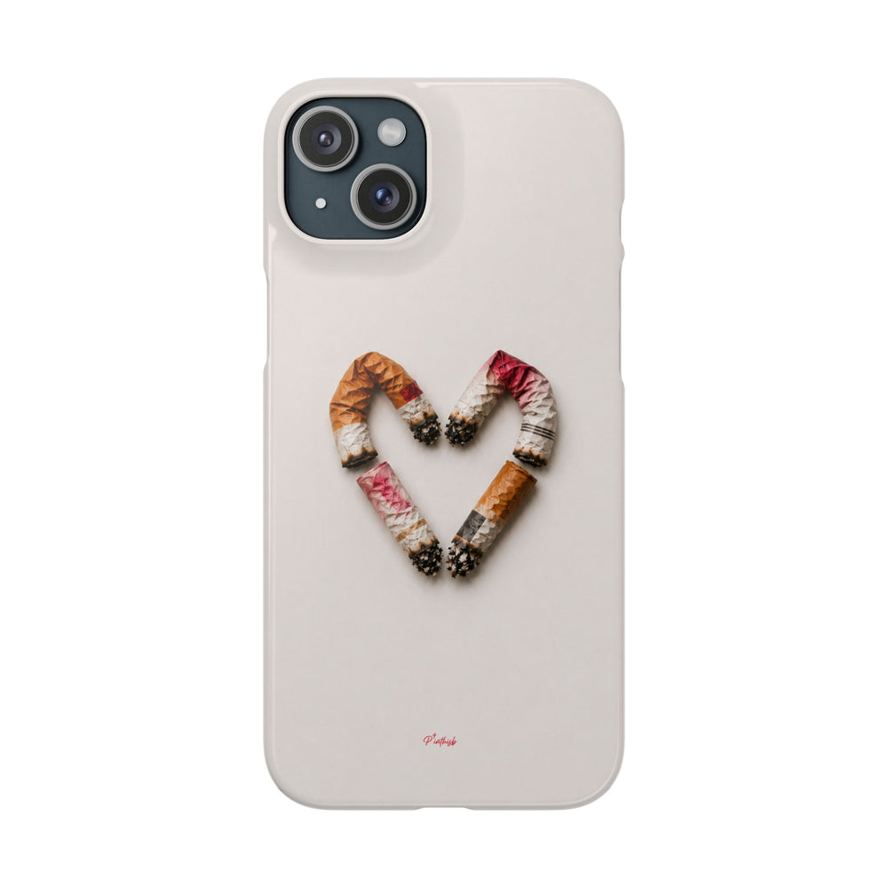 Cigarette Butts Heart Snap Case