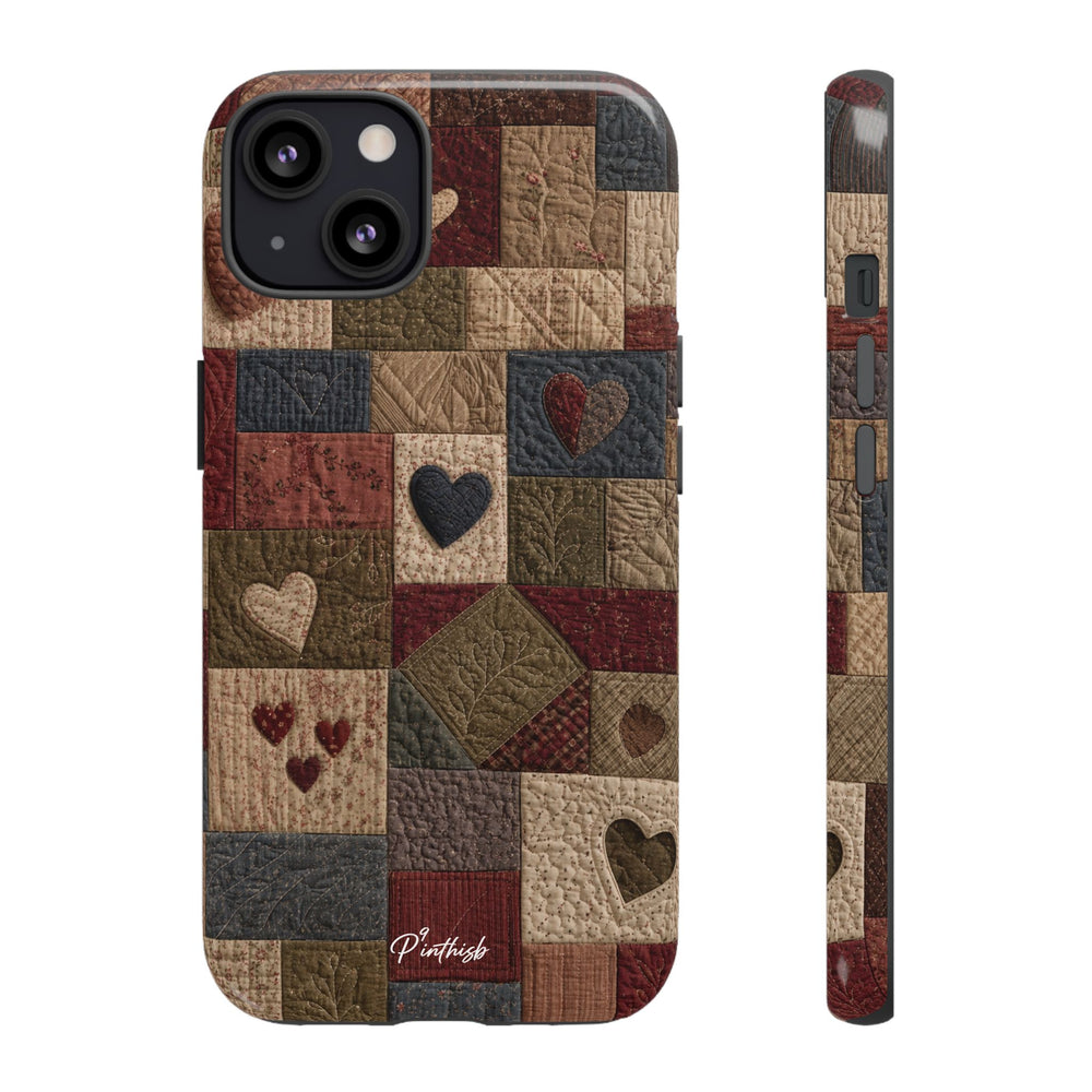 Patchwork Hearts Phone Case