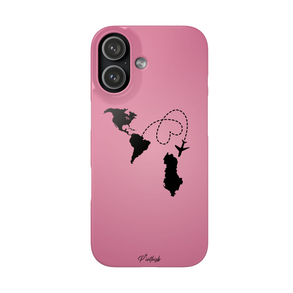 America to Albania Pink Snap Phone Case