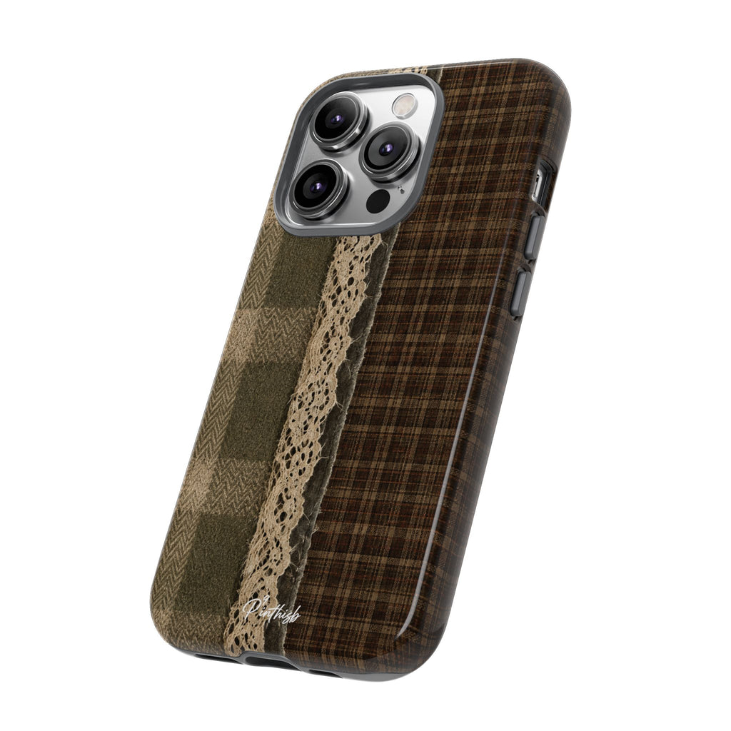 Plaid Lace Tough Phone Case