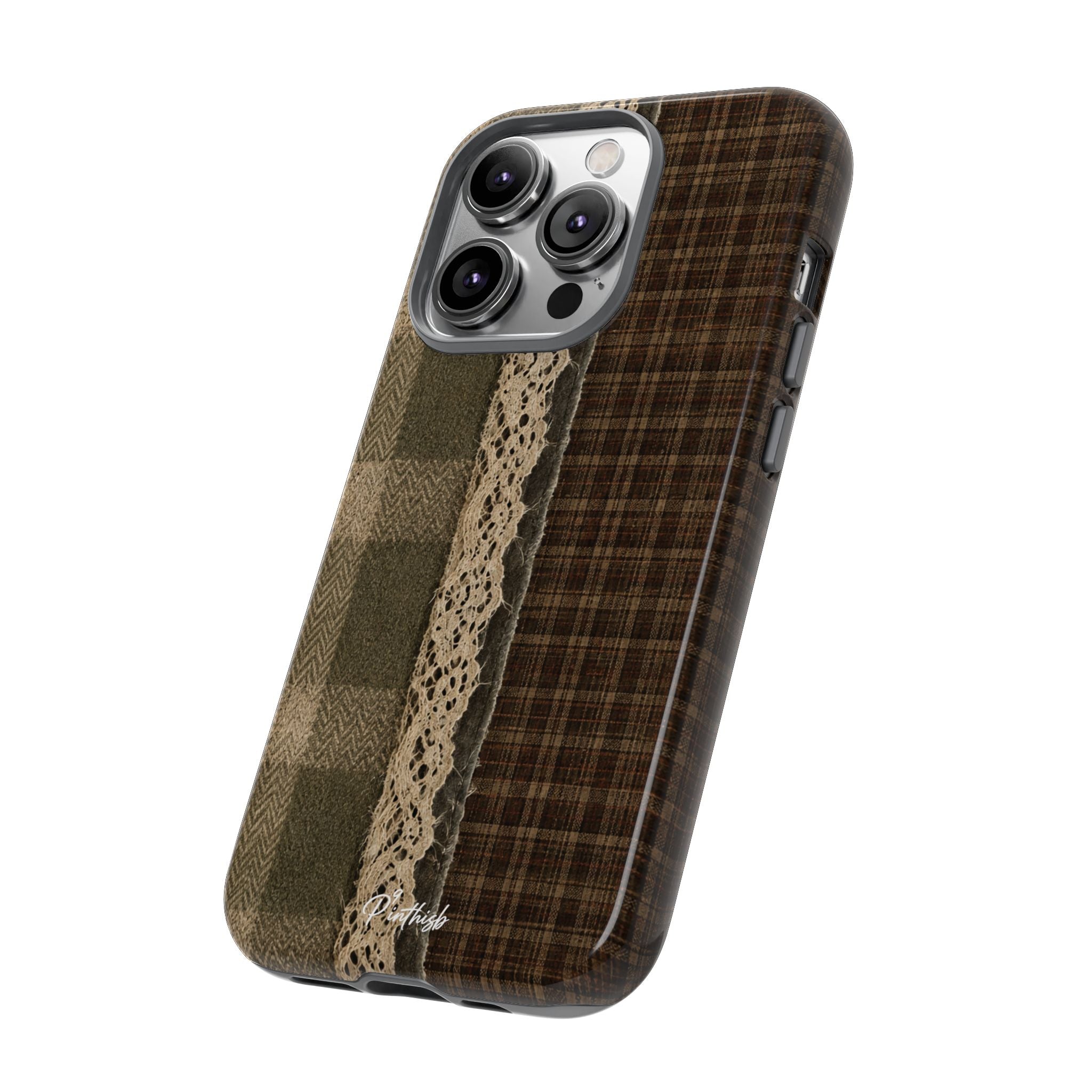 Plaid Lace Tough Phone Case