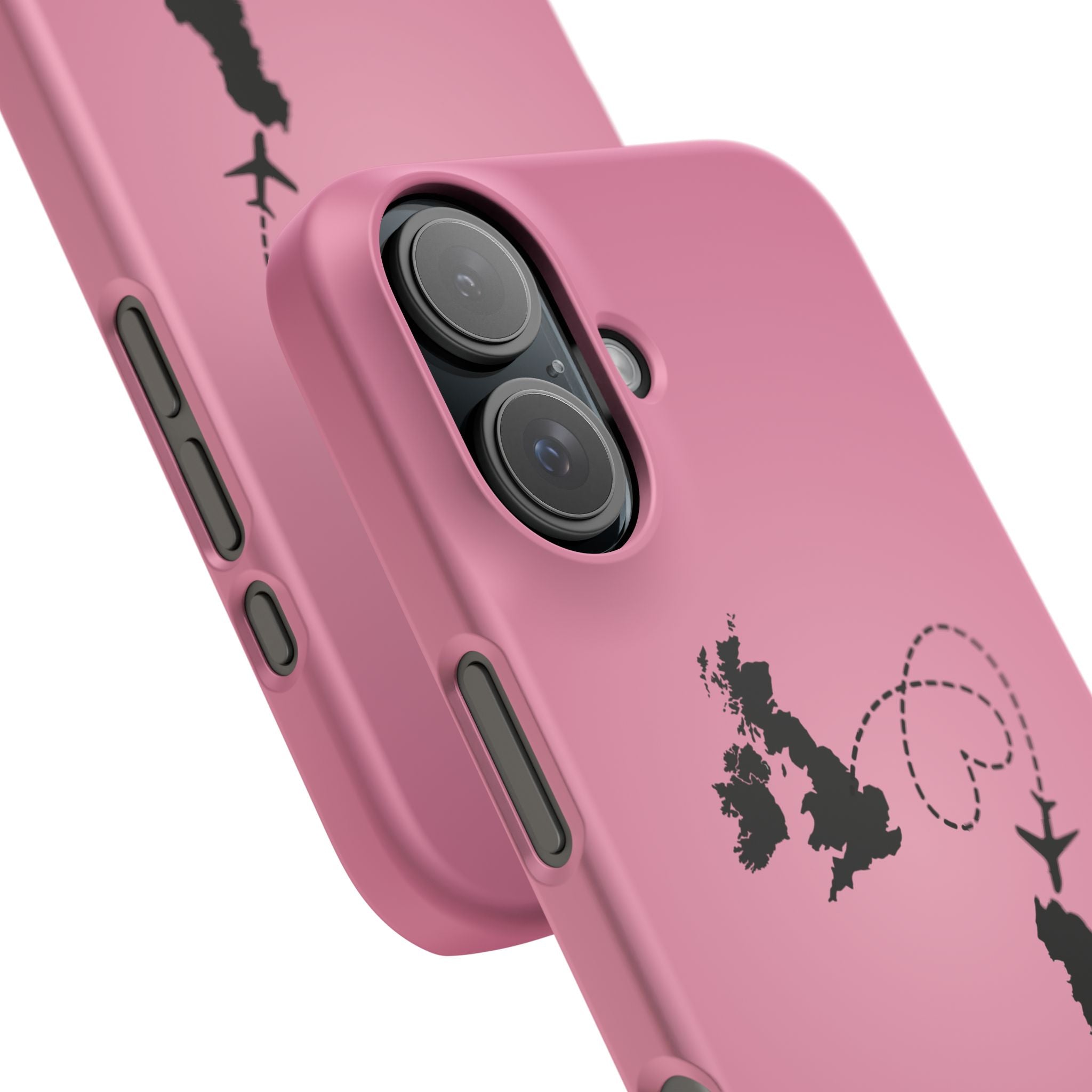 UK to Albania Pink Snap Phone Case