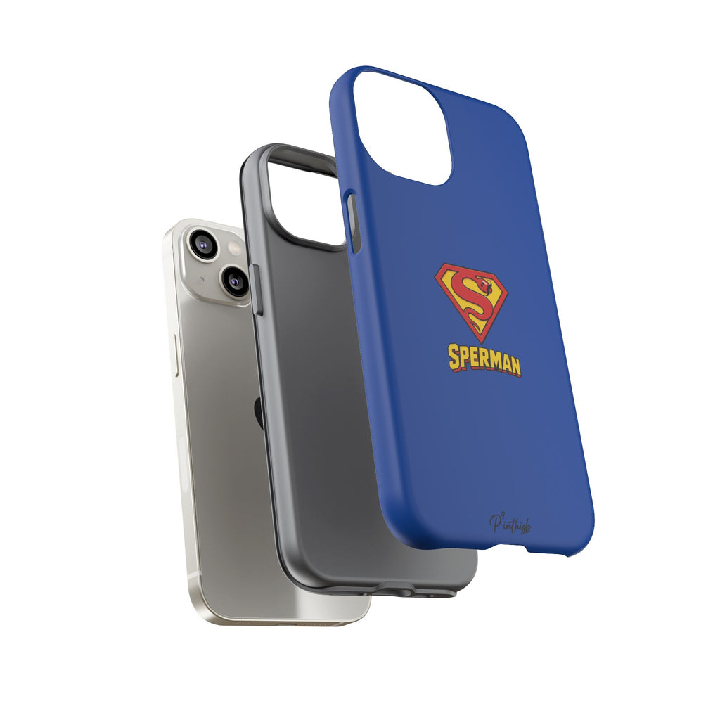 "SPERMAN" Parody Logo Tough Phone Case