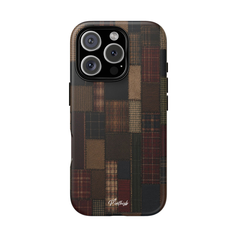 Plaid Patchwork Tough Phone Case