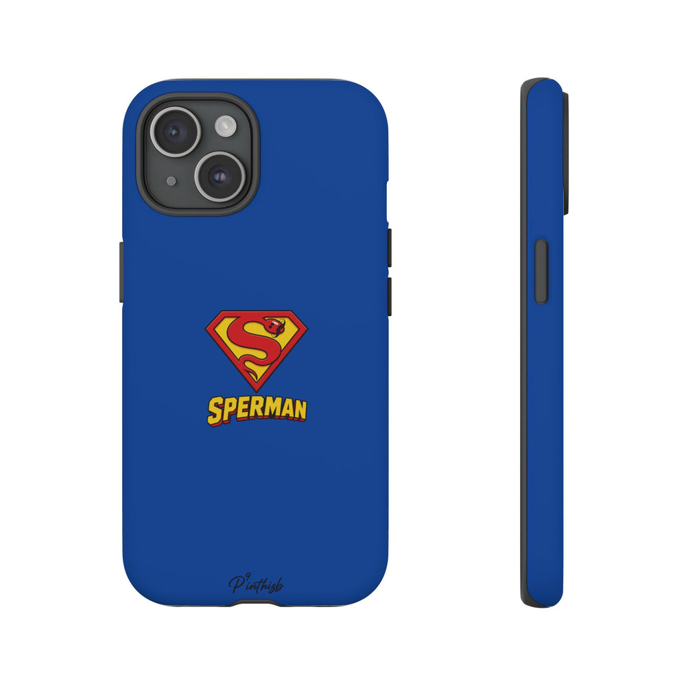 "SPERMAN" Parody Logo Tough Phone Case