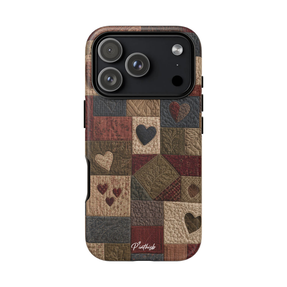 Patchwork Hearts Phone Case
