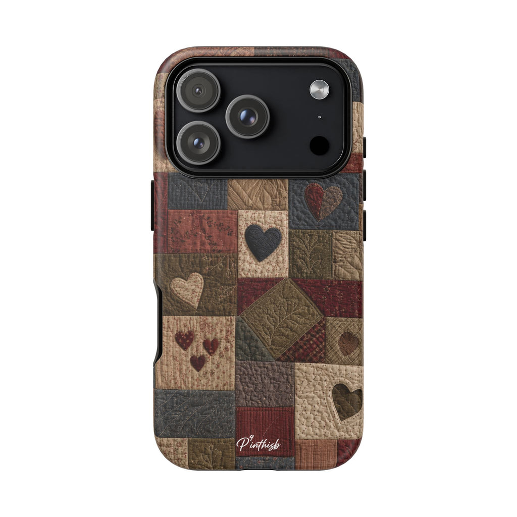Patchwork Hearts Phone Case