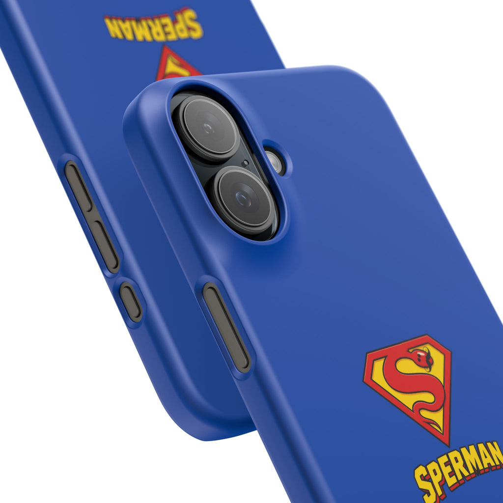 "SPERMAN" Parody Logo Snap Phone Case