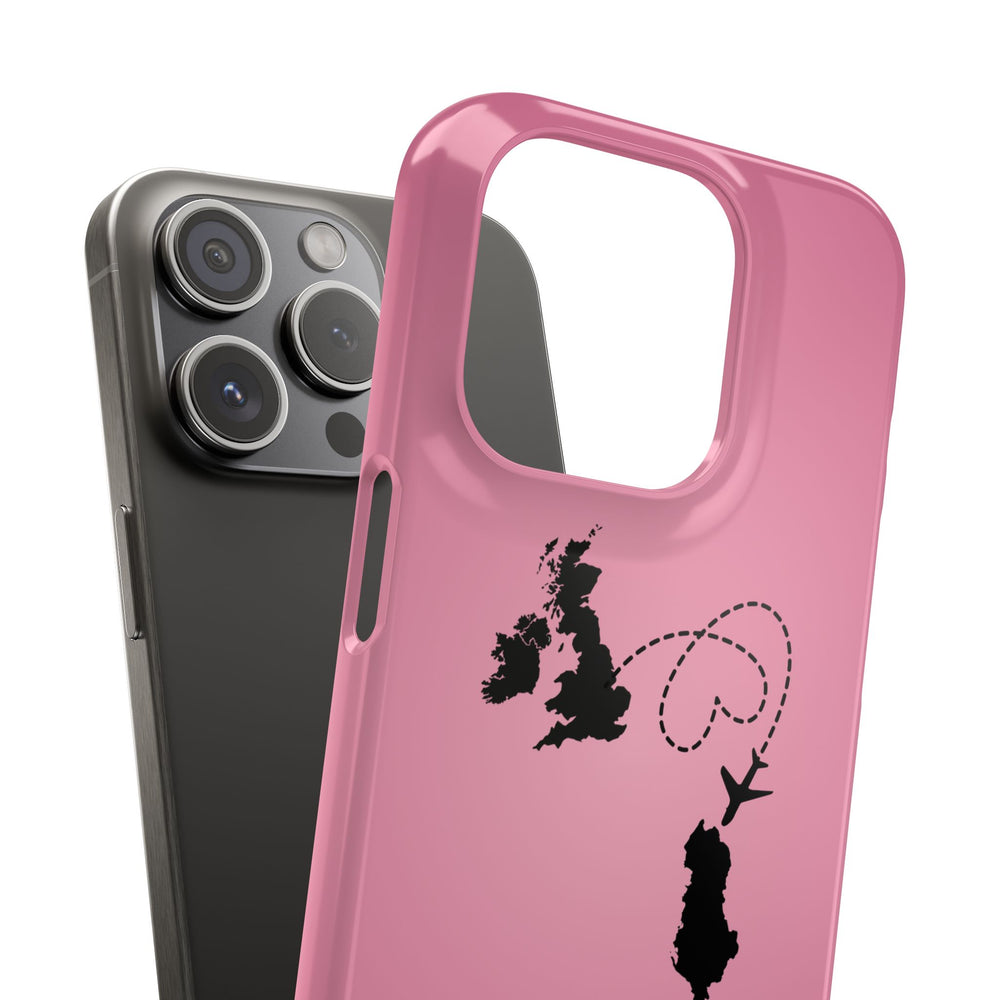 UK to Albania Pink Snap Phone Case
