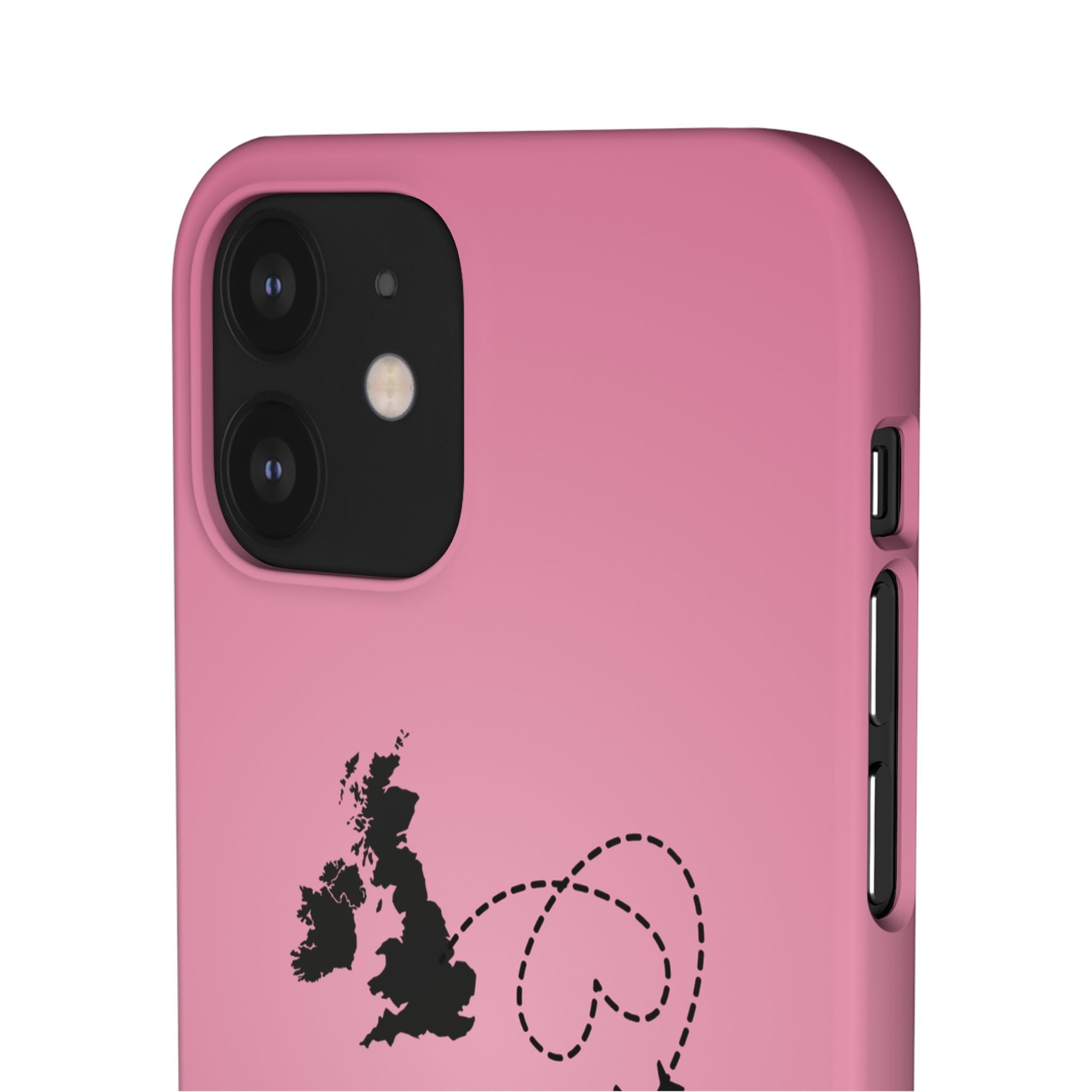 UK to Albania Pink Snap Phone Case
