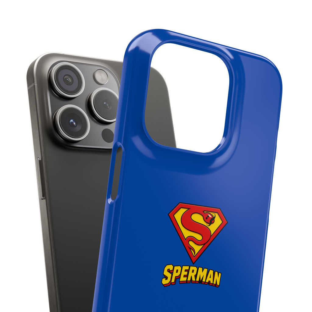 "SPERMAN" Parody Logo Snap Phone Case