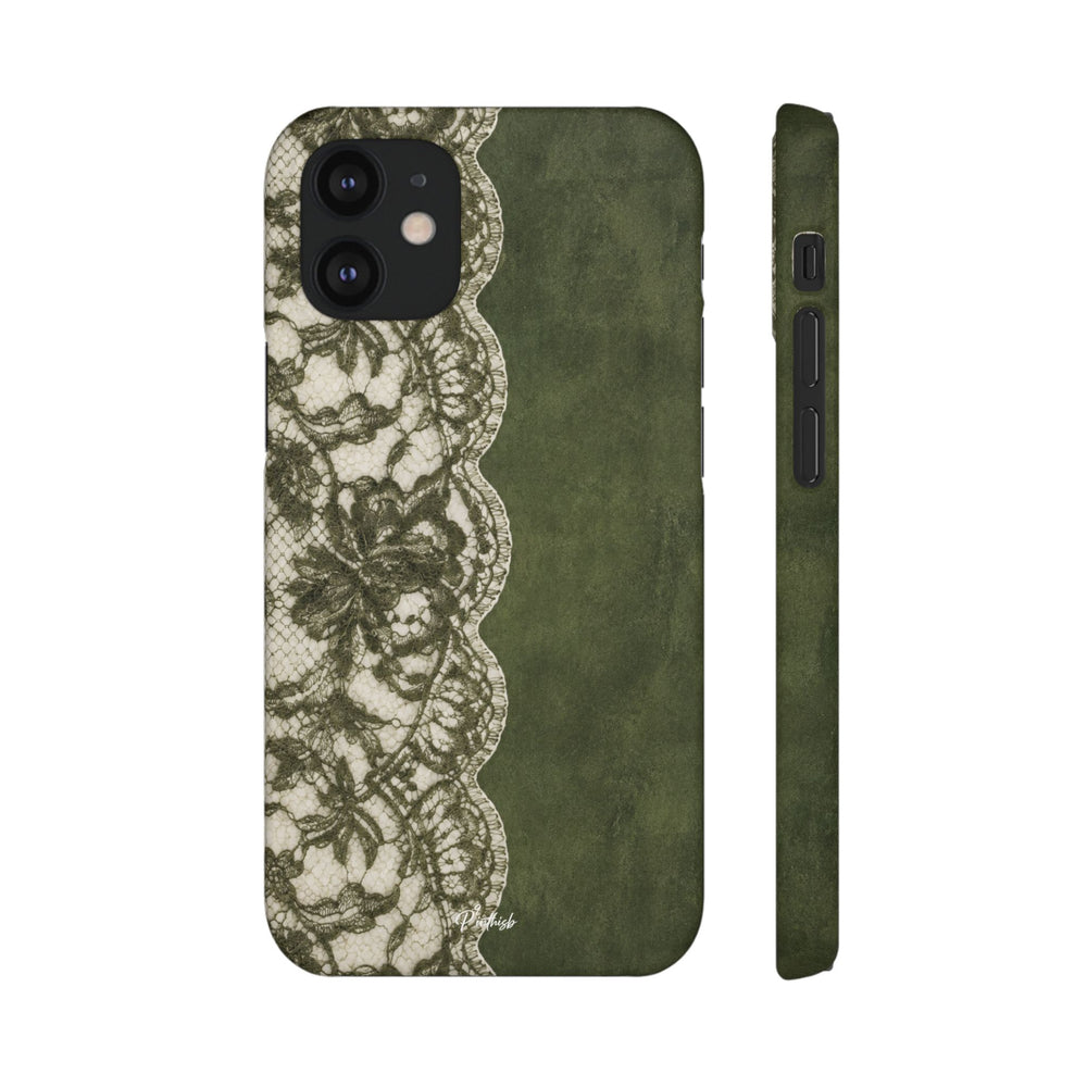 Olive Lace Snap Case
