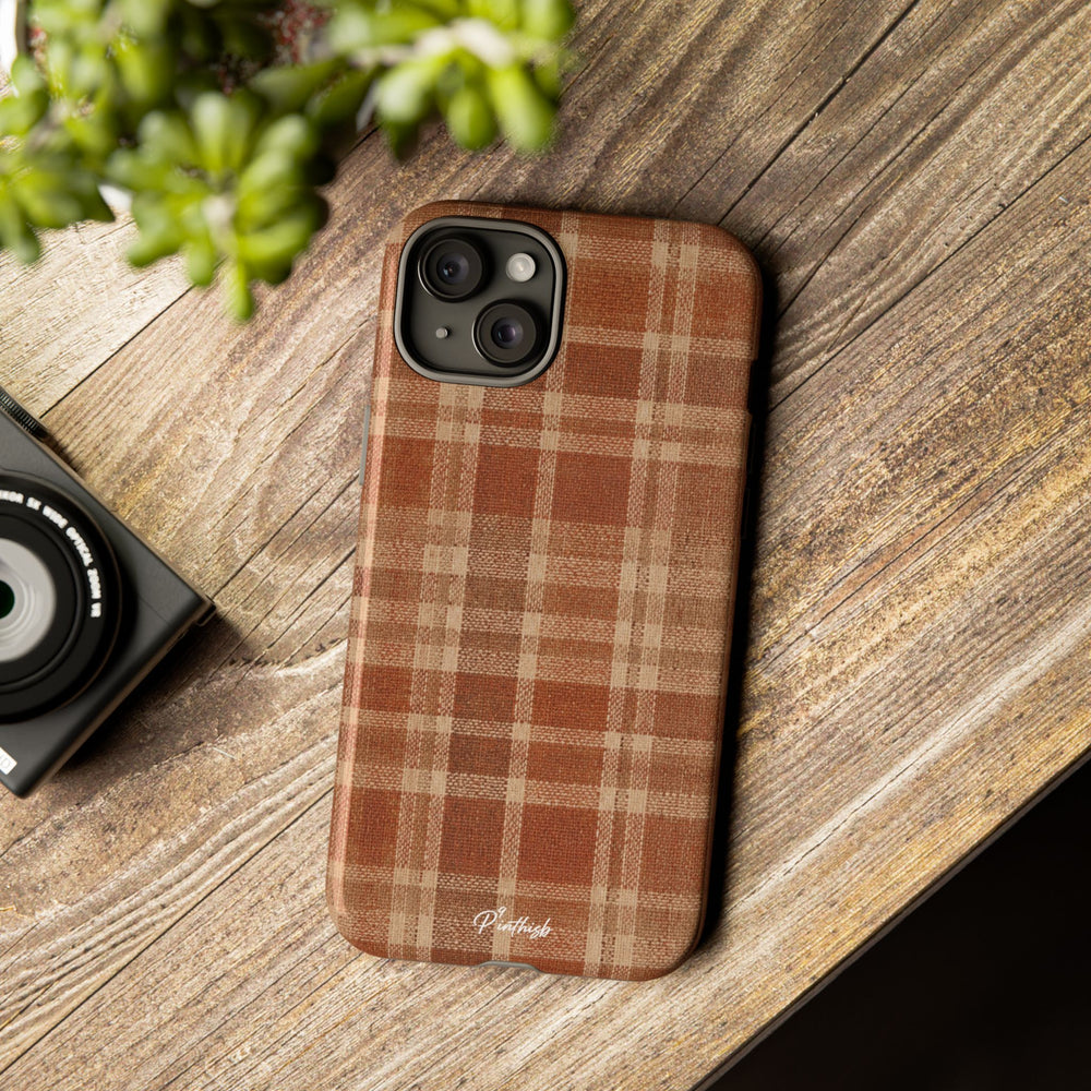 Rustic Brown Cozy Plaid Tough Case