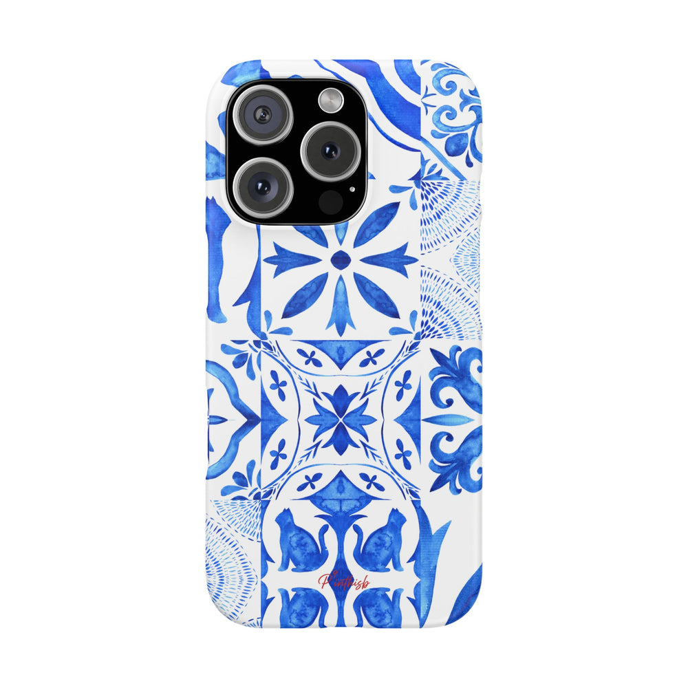 Blue Tile Pattern Snap Phone Case