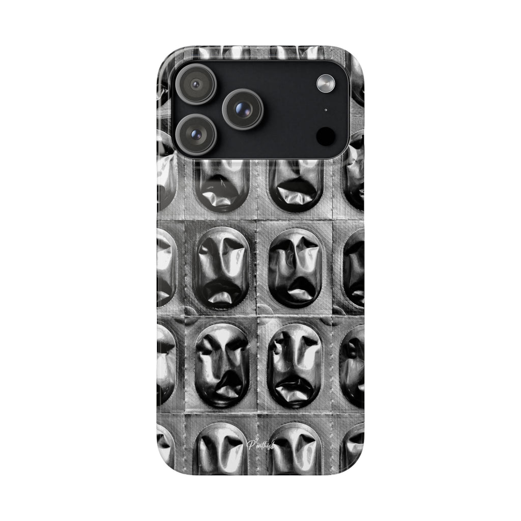 Metallic Mask Grid Snap Case