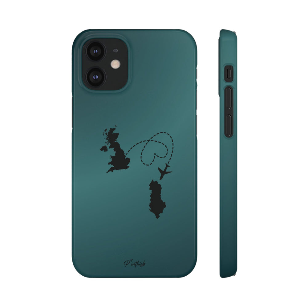 Copy of UK to Albania Pink Snap Phone Case