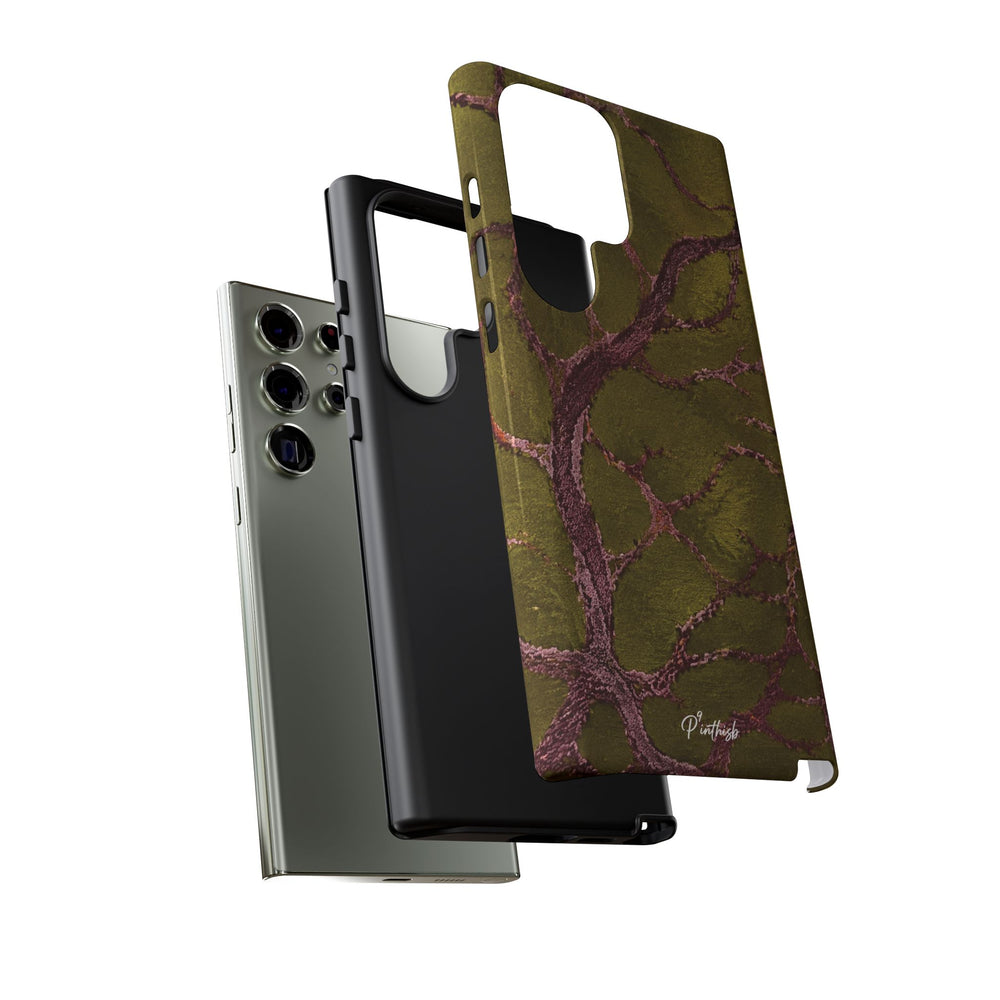 Olive & Rose Gold Tree Pattern Phone Case