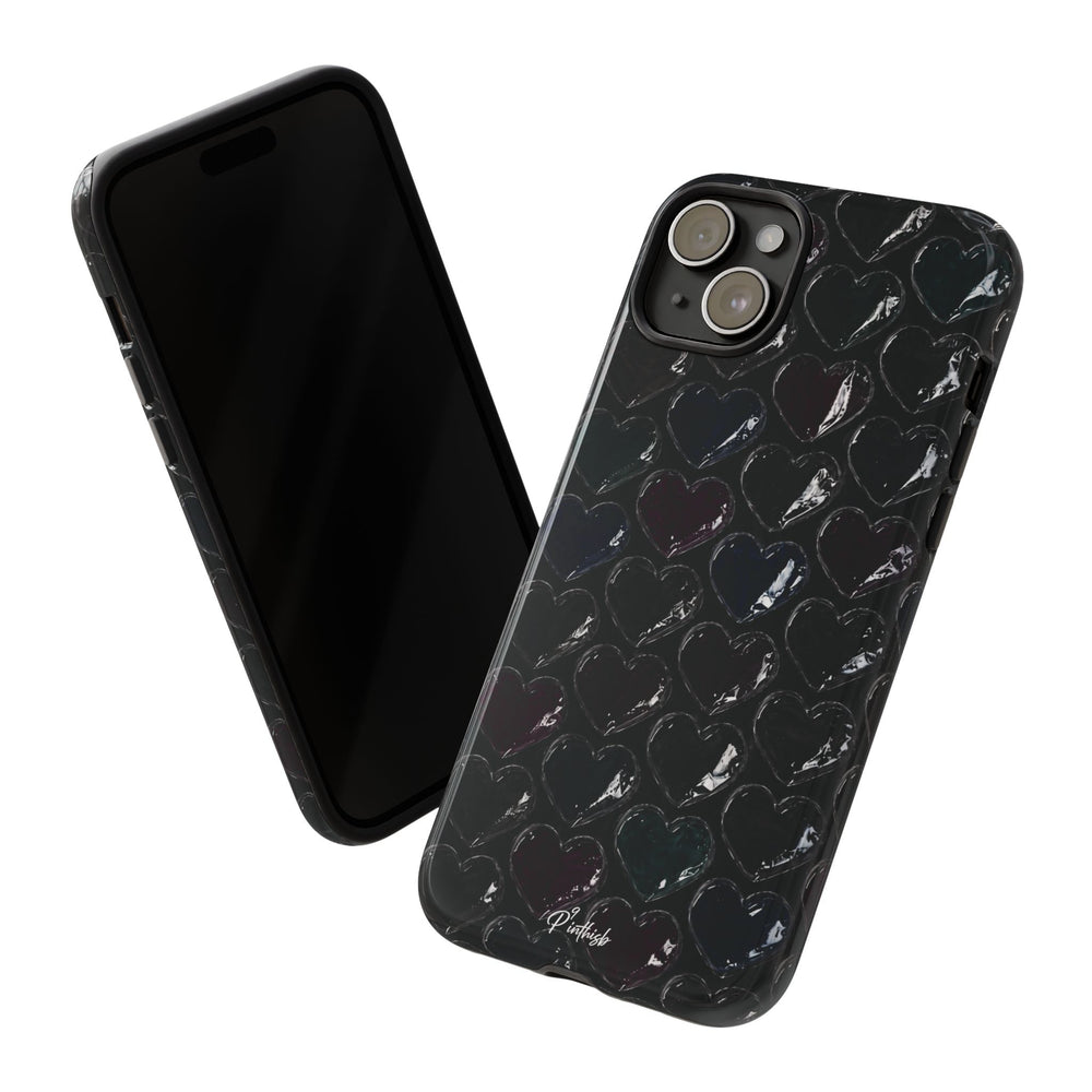 Black Pop Hearts Tough Case