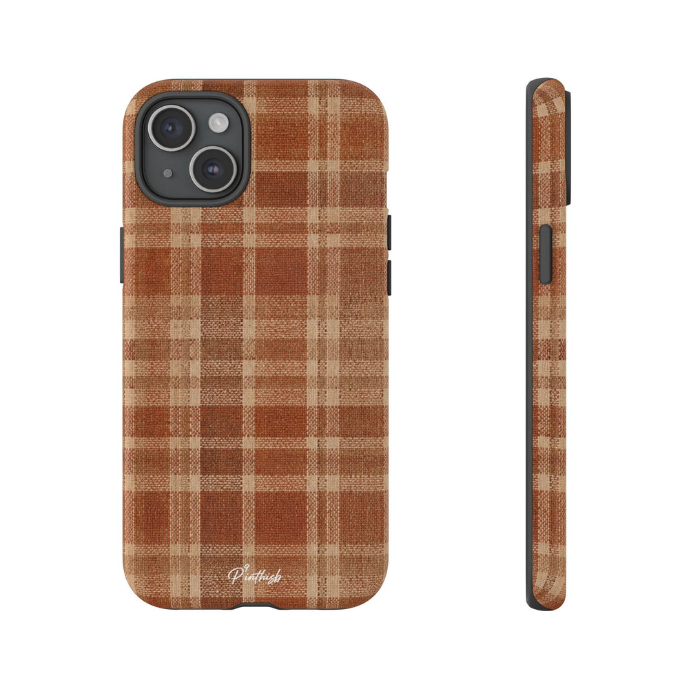 Rustic Brown Cozy Plaid Tough Case