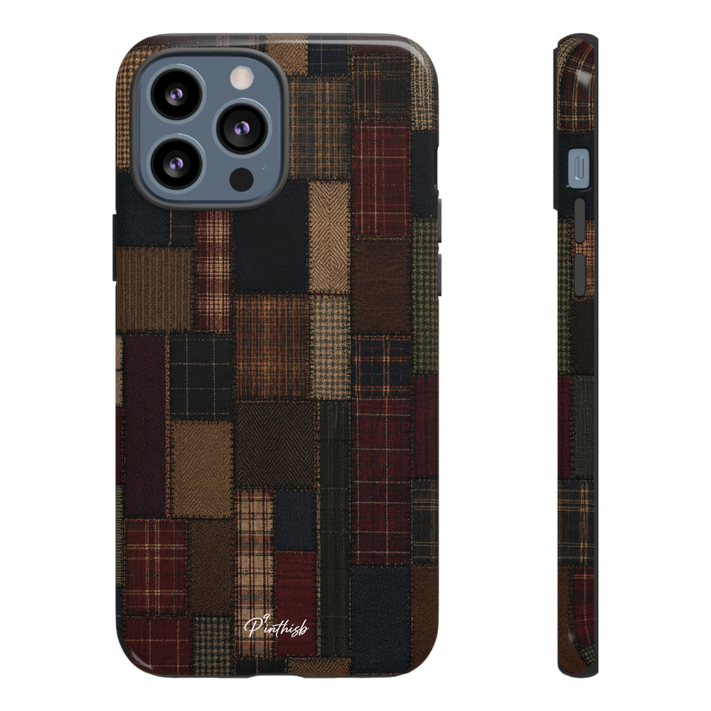 Plaid Patchwork Tough Phone Case
