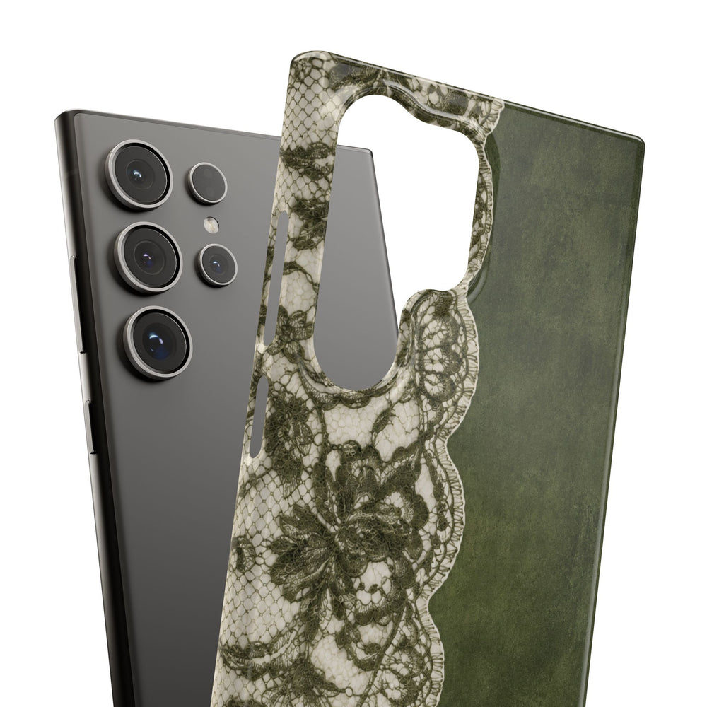 Olive Lace Snap Case