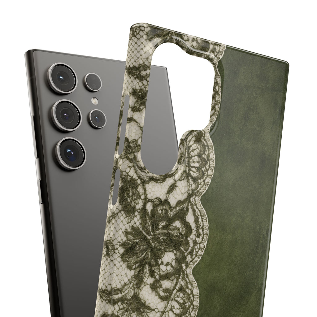 Olive Lace Snap Case