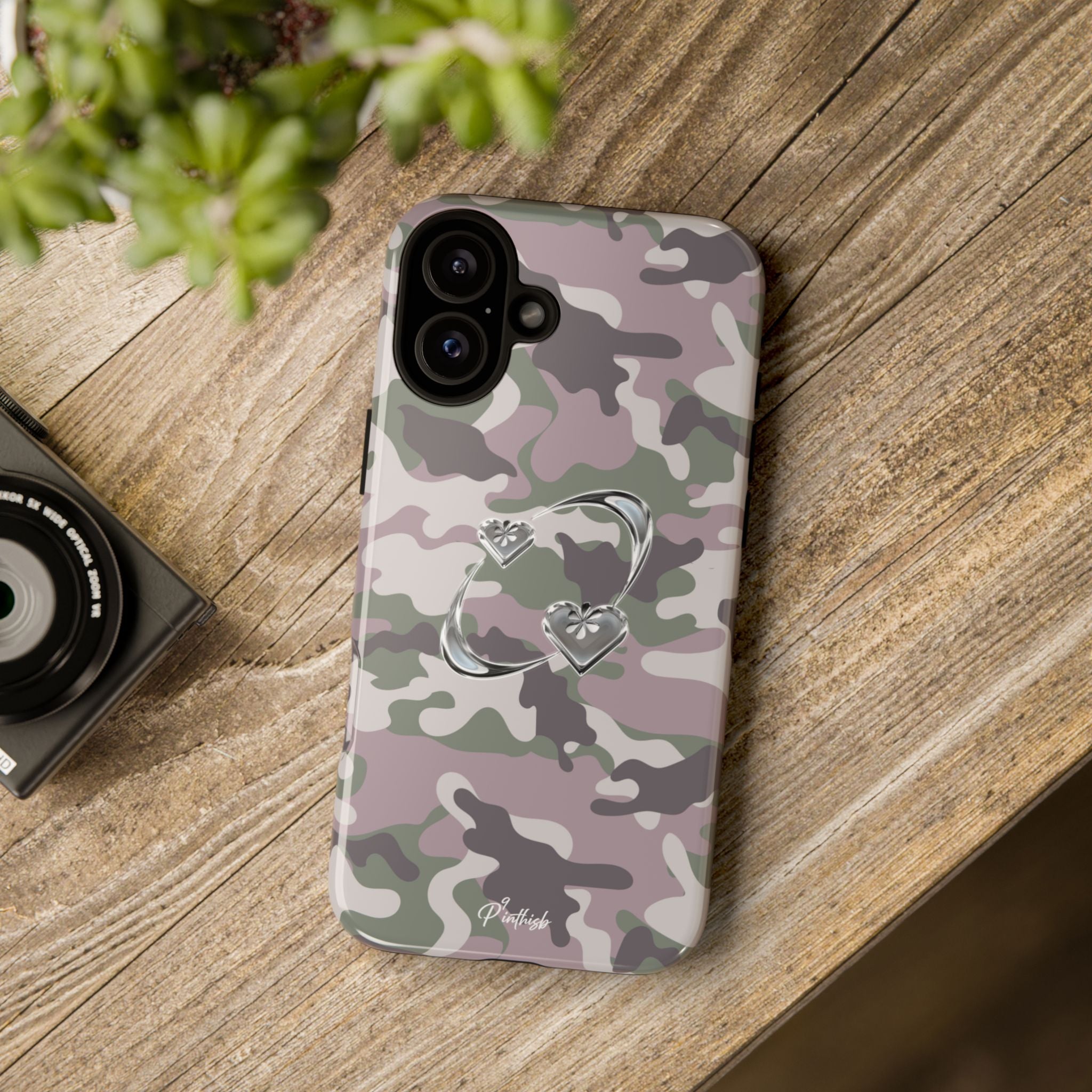 Camouflage Heart Tough Phone Case