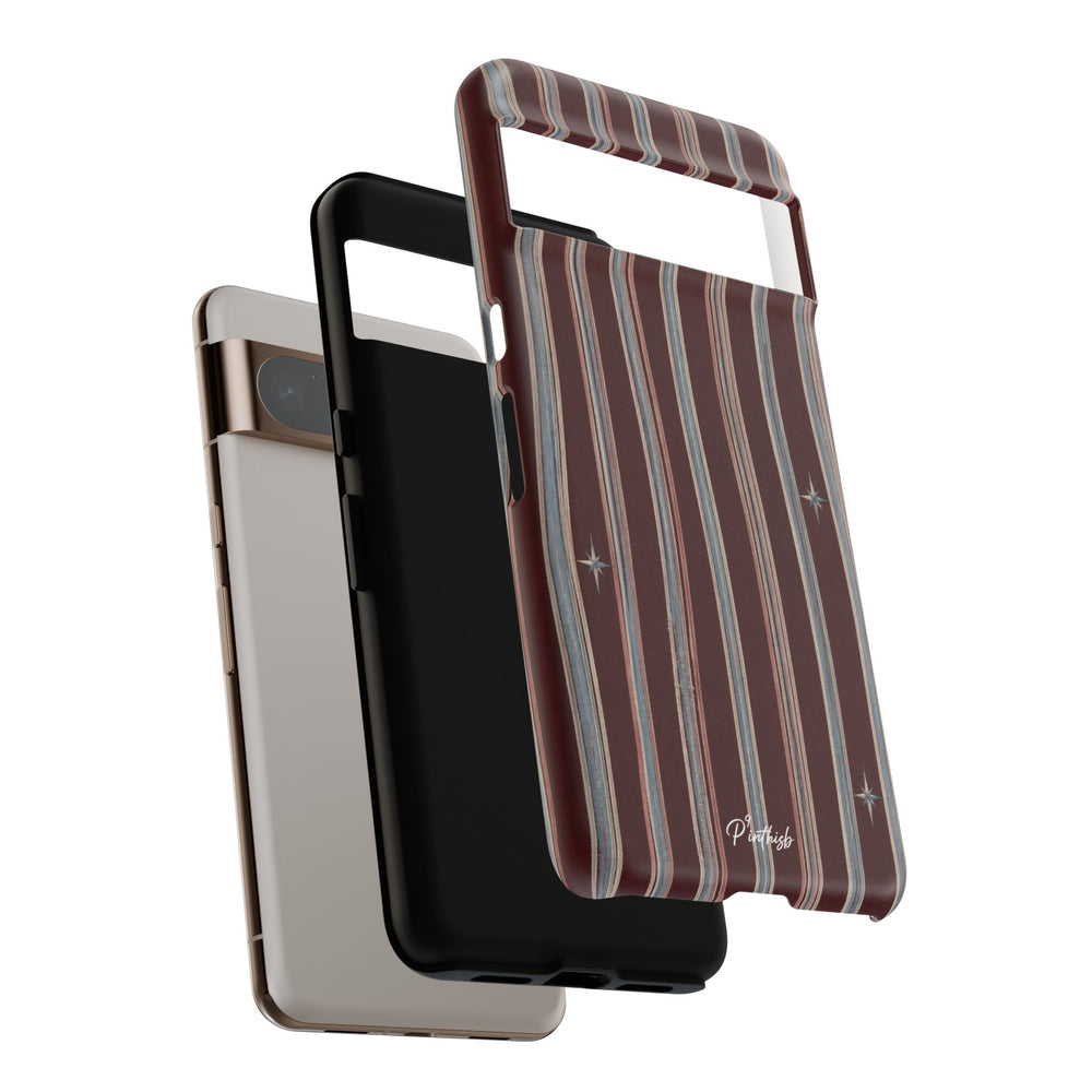 Retro Red & Cream with Star Accents Phone Case