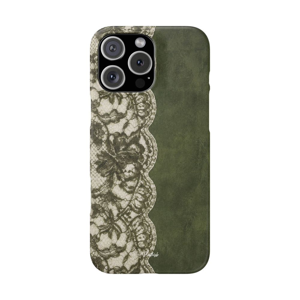 Olive Lace Snap Case