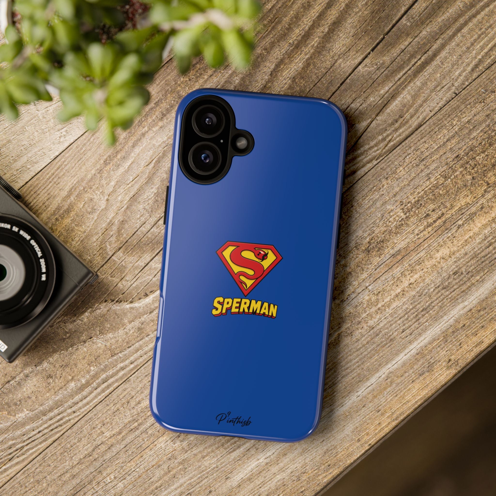 "SPERMAN" Parody Logo Tough Phone Case
