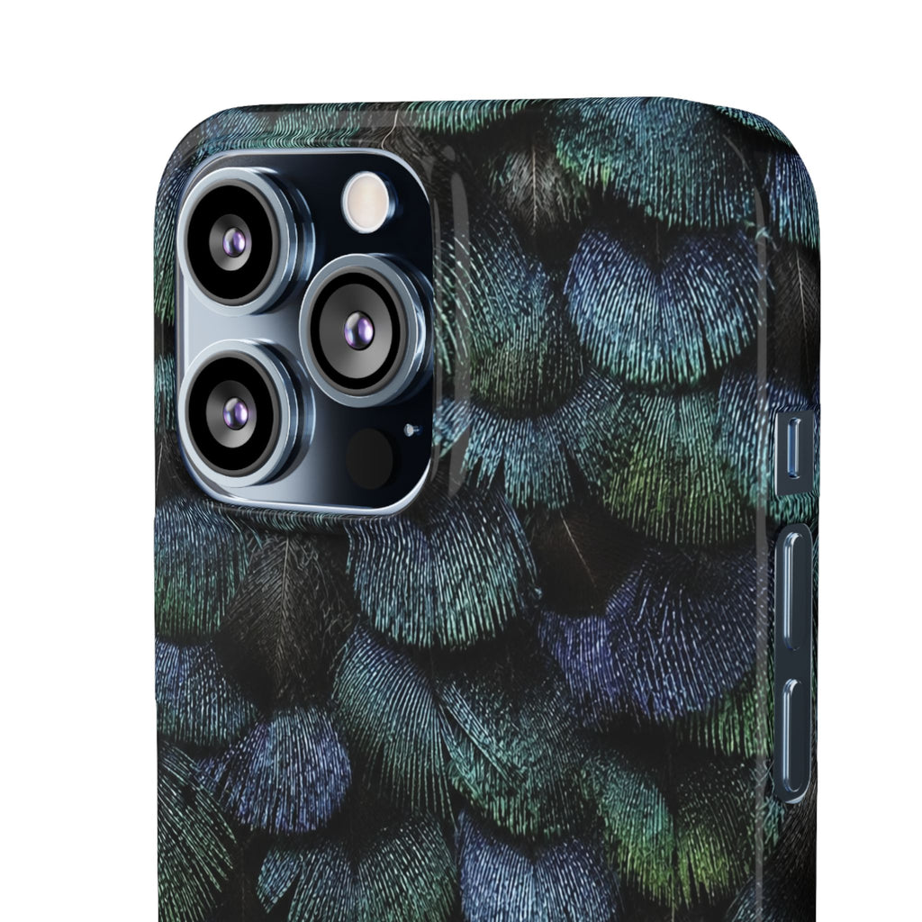 Iridescent Feather Snap Case