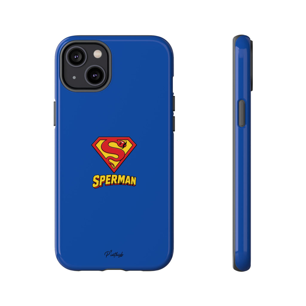 "SPERMAN" Parody Logo Tough Phone Case