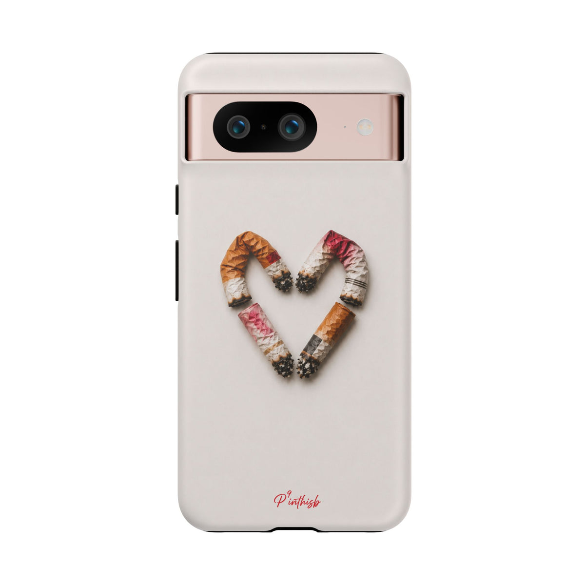 Cigarette Butts Heart Tough Case
