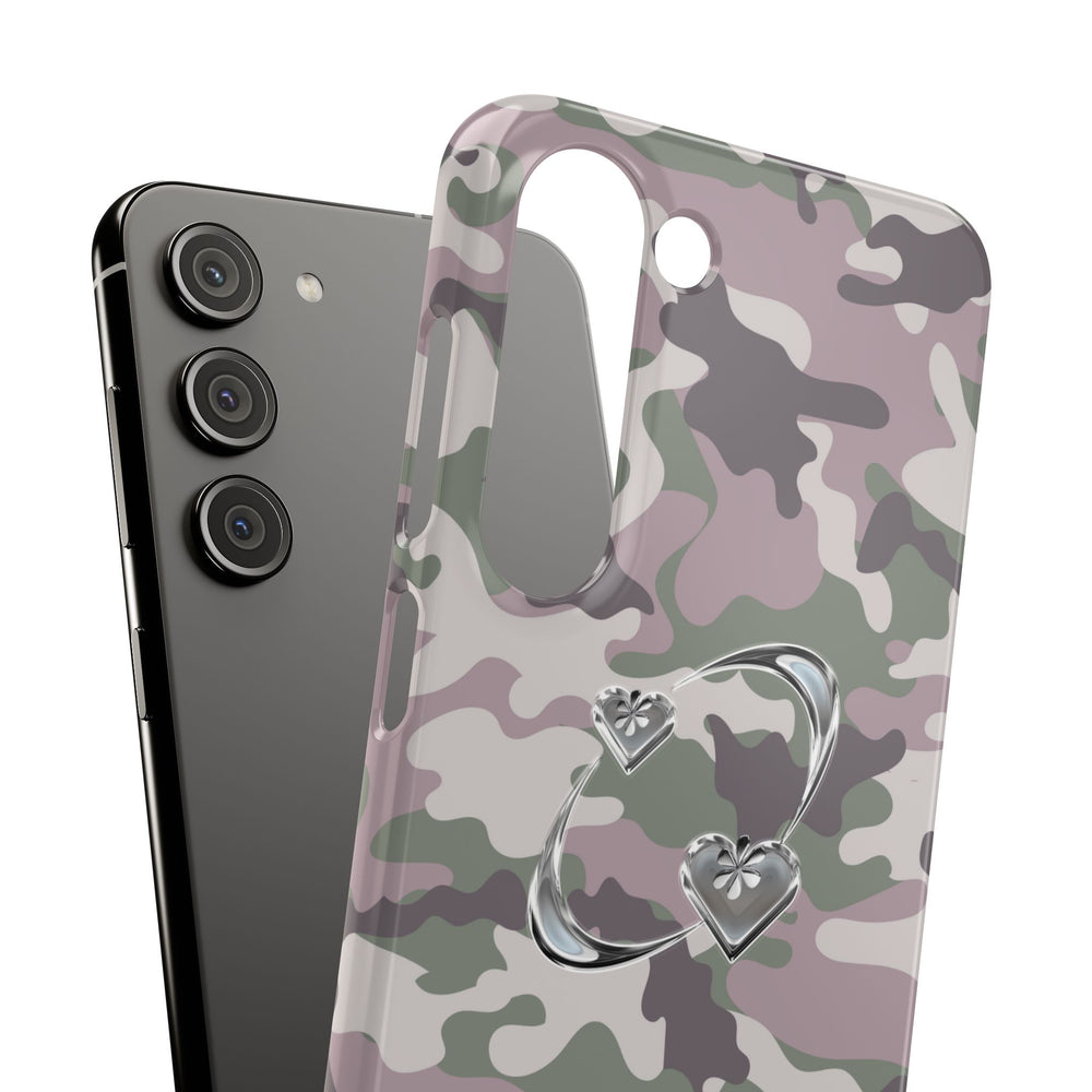 Camouflage Heart Snap Phone Case