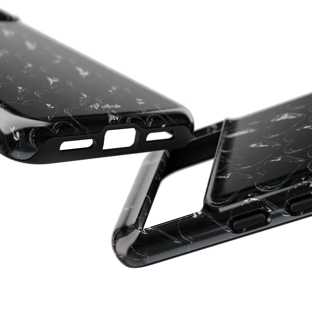 Black Pop Hearts Tough Case