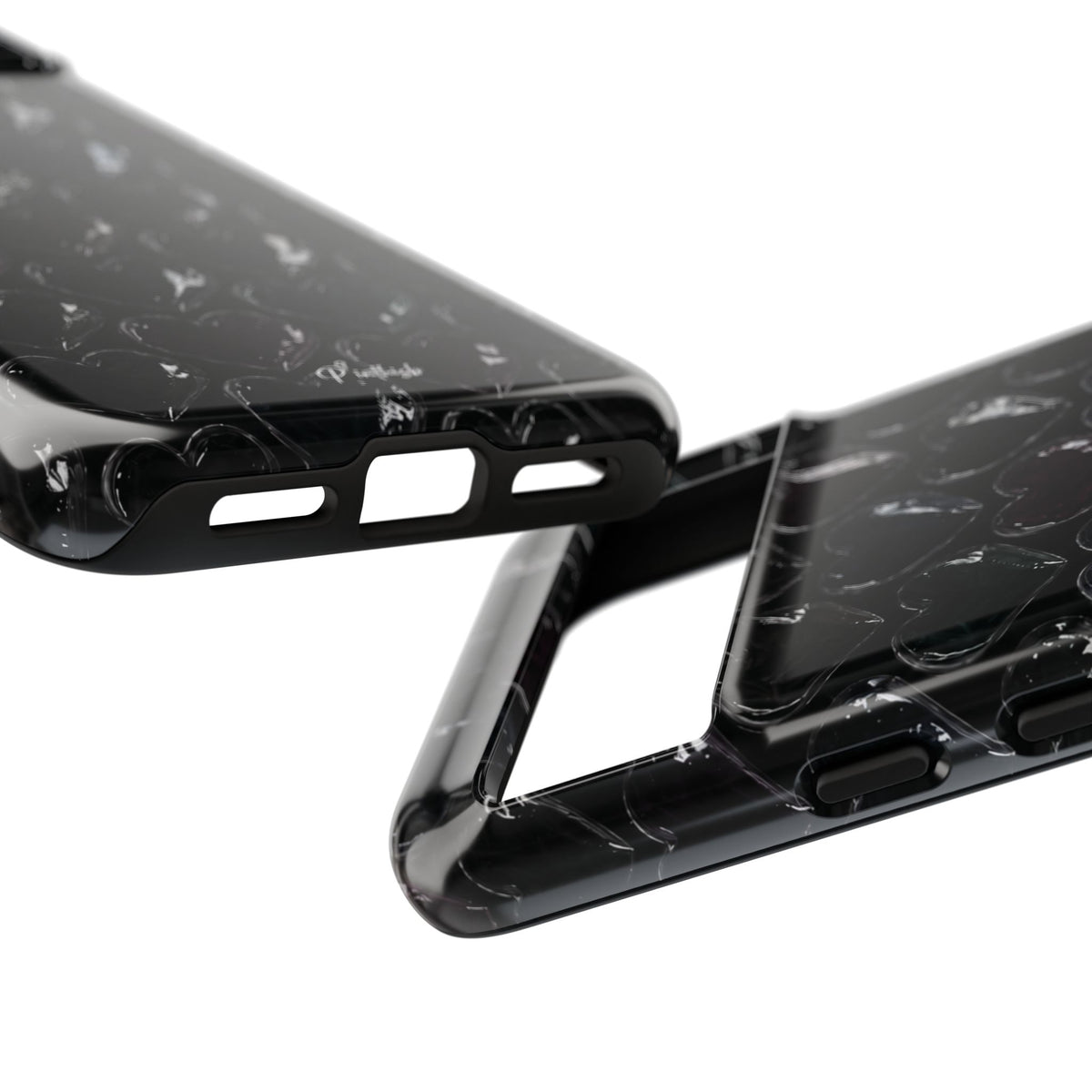 Black Pop Hearts Tough Case