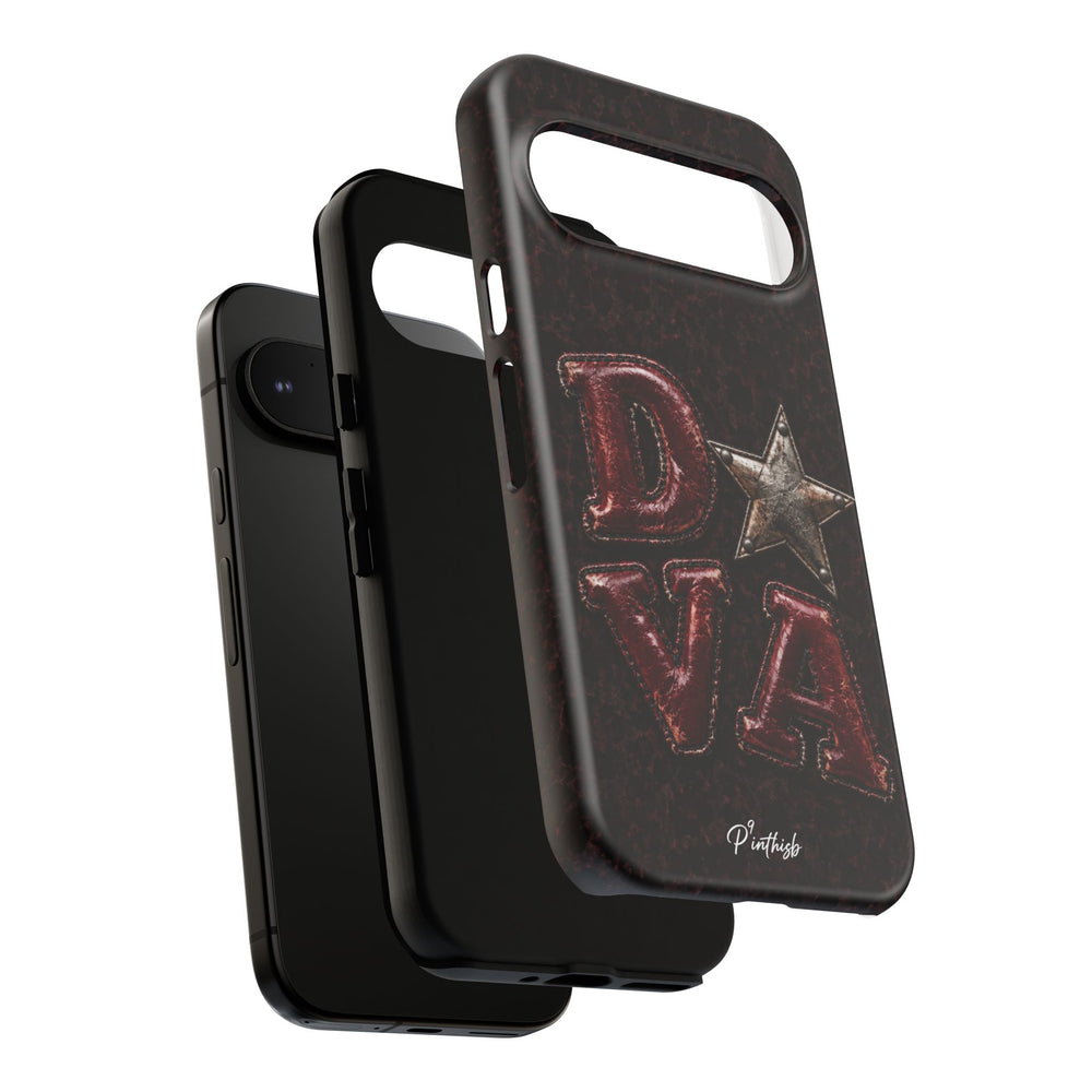 Geometric Blue Diamond Tough Phone Case