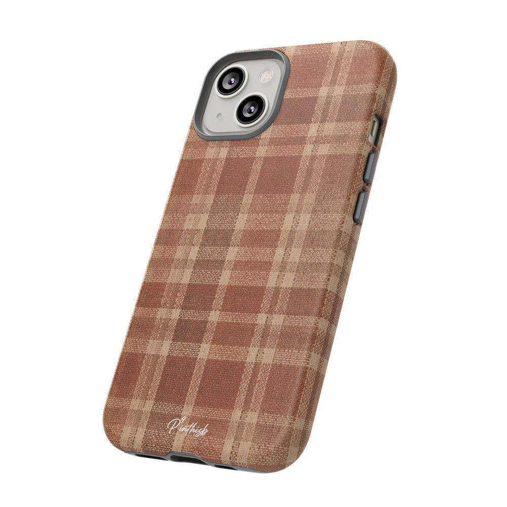 Rustic Brown Cozy Plaid Tough Case