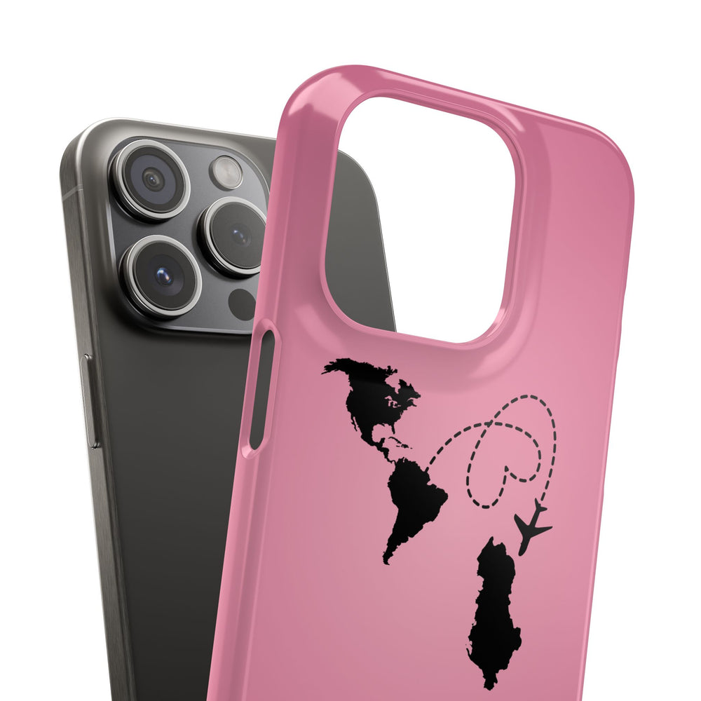 America to Albania Pink Snap Phone Case