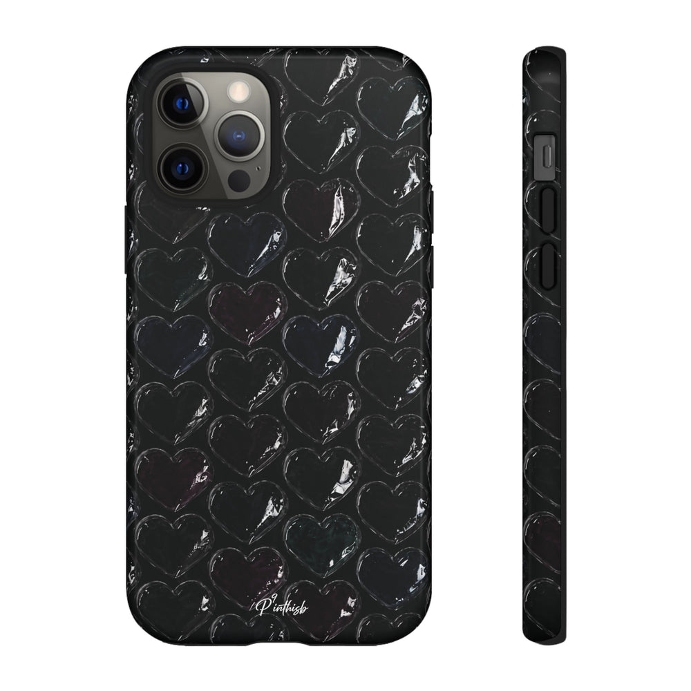Black Pop Hearts Tough Case