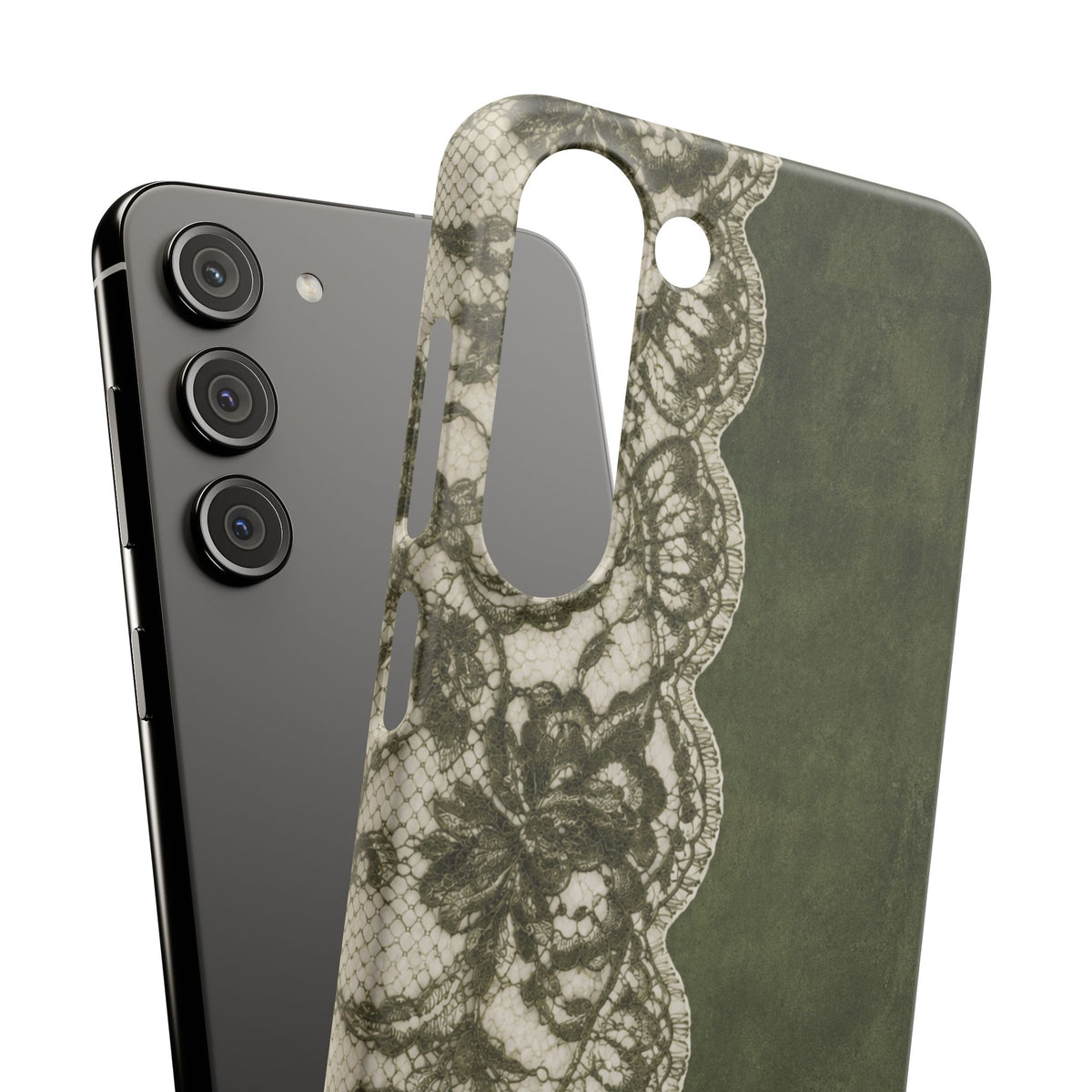 Olive Lace Snap Case
