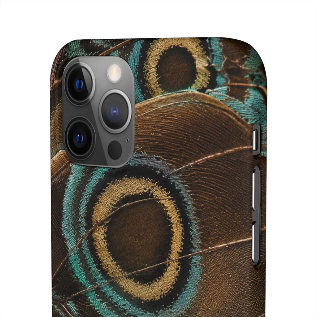 Peacock Feather Pattern Snap Case