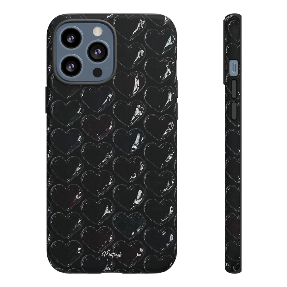 Black Pop Hearts Tough Case